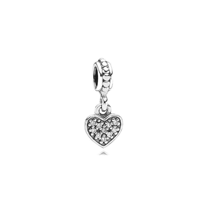 Pandora Heart Shape Silver Necklace/Pendant Women's Silver 791023CZ