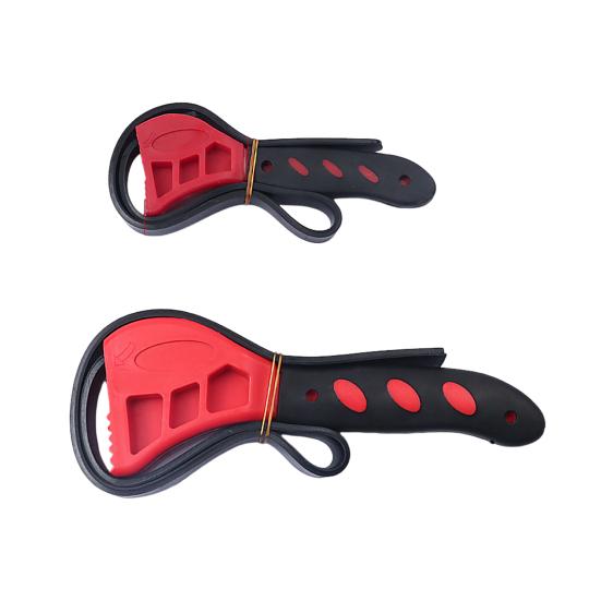 1/2 шт. Регулируемый ленточный ключ для масляного фильтра, сантехники, крана для раковины, инструмент для труднодоступных мест, эргономичная ручка, многоцелевой ленточный ключ, открывалка для бутылок