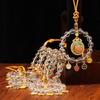 New Colorful Crystal Car Pendant, Five-way God of Wealth, Safe Fortune, Eight Treasures Compass, Wishful Abacus Crystal