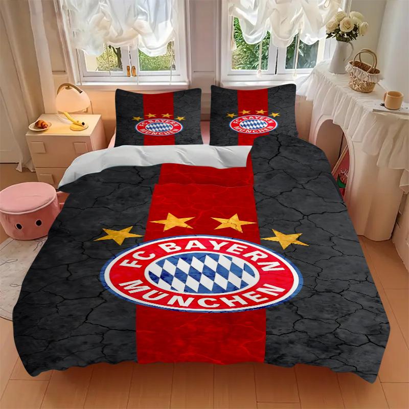 3Pcs Bayern Munich Crest Bedding Sets For All Sizes New 3D Printed Bed Cover Comforter Duvet Cover Pillowcase Bedroom Decoration