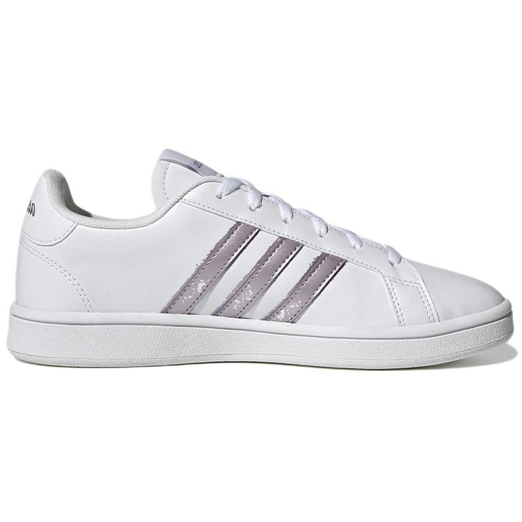 Adidas Grand Court Beyond White Matte Purple Metallic Женские кроссовки Cloud-White GW9247