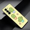 Чехол для телефона с рисунком растения кактуса для Samsung Galaxy S22 Pro S21 S20 FE Ultra S10 Lite S10 S10E S9 S8 Plus, мягкий черный чехол из ТПУ