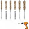 Wire Brush, Brass Brush, Hexagonal Shaft Twisted Brush, Drill Brush, Brush-Shaped, Polishing Tool, Rust Remover, Polishing Brush for Electric Drills,