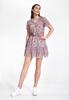 Boho Dress with Colorful Floral Buttons - Floral Mini Dress M862