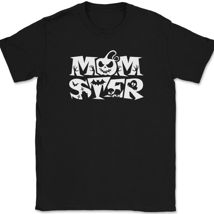 Momster T-Shirt Funny Halloween Monster Mom Mother Ghost Tricker Treat Tee
