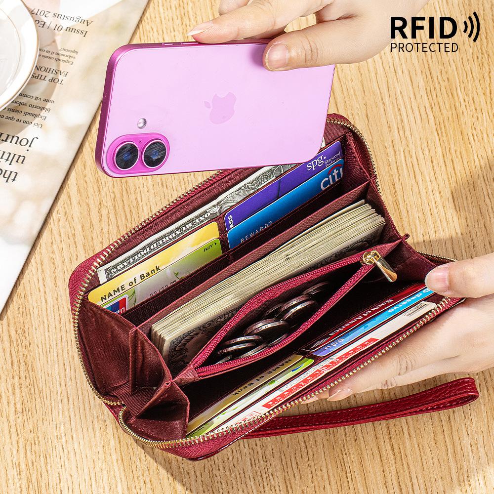 Новый женский длинный кошелек, модный крокодиловый узор, классическая сумка для мобильного телефона, лакированная кожа, простой клатч, большая вместимость