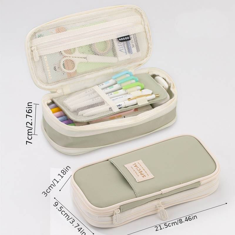 Расширяемый пенал с отделениями, 1 шт., большая вместительная сумка-карандаш, школьный органайзер для канцелярских принадлежностей