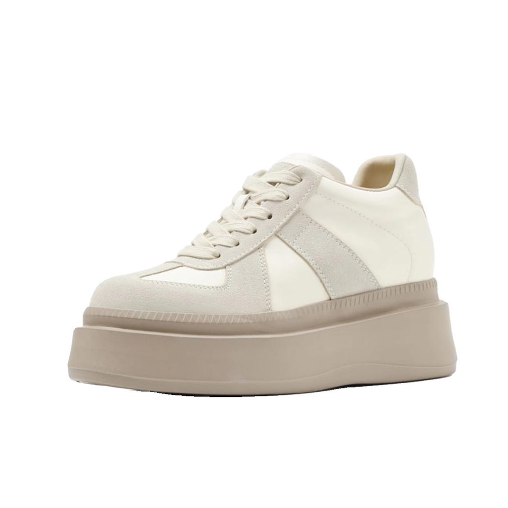 Туфли на платформе, увеличивающие рост, повседневная обувь из натуральной кожи на шнуровке, увеличенного цвета