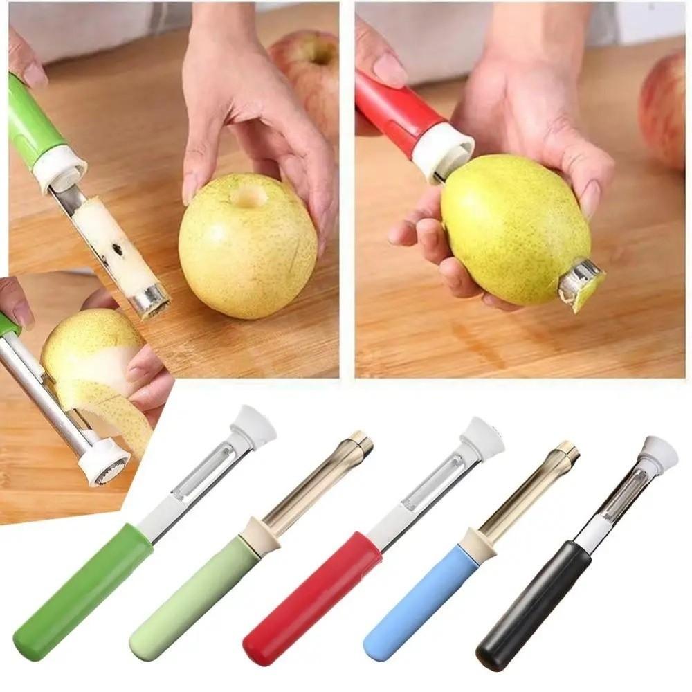 Stainless Steel Fruit Core Remover 2 in 1 Core Removal Tool Core Extractor Fruit Pitter Carrot