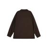 Uniqlo Однотонная рубашка с длинным рукавом, однобортная, свободного кроя, унисекс, коричневая 460691-37