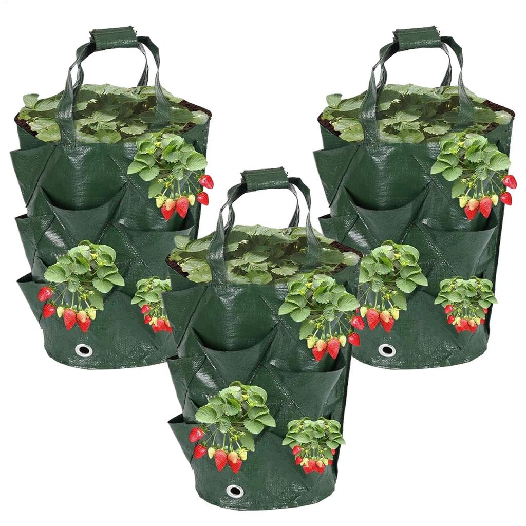 Hanging Tomato Grow Bag Planter Strawberry Vegetable Flower Plant Grow Bags Garden Plant Pot Multi-Function Hanging Grow Bags