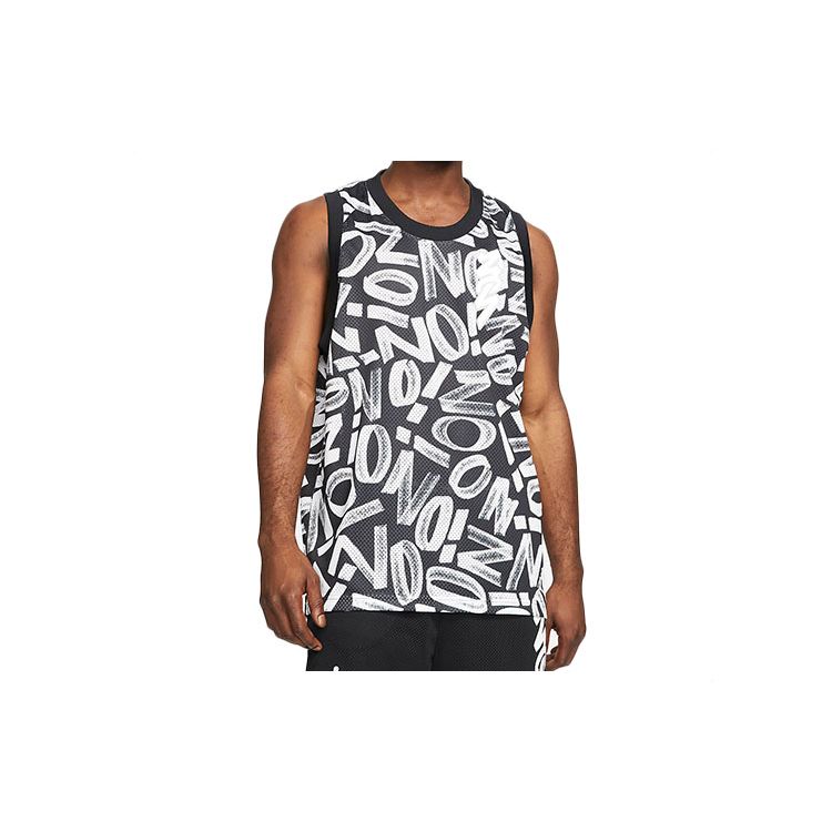 Jordan Dri-Fit Zion Full Print Basketball Performance Mesh Tank Top Men Tops Black DH0595-010