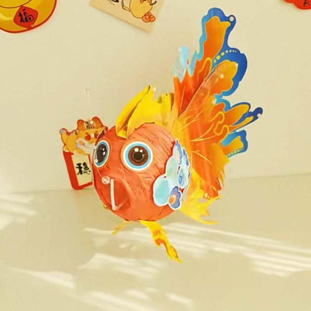 Китайский стиль Фонарь к Празднику середины осени Ручной Фонарь в виде рыбки кои Ручной работы Подарок