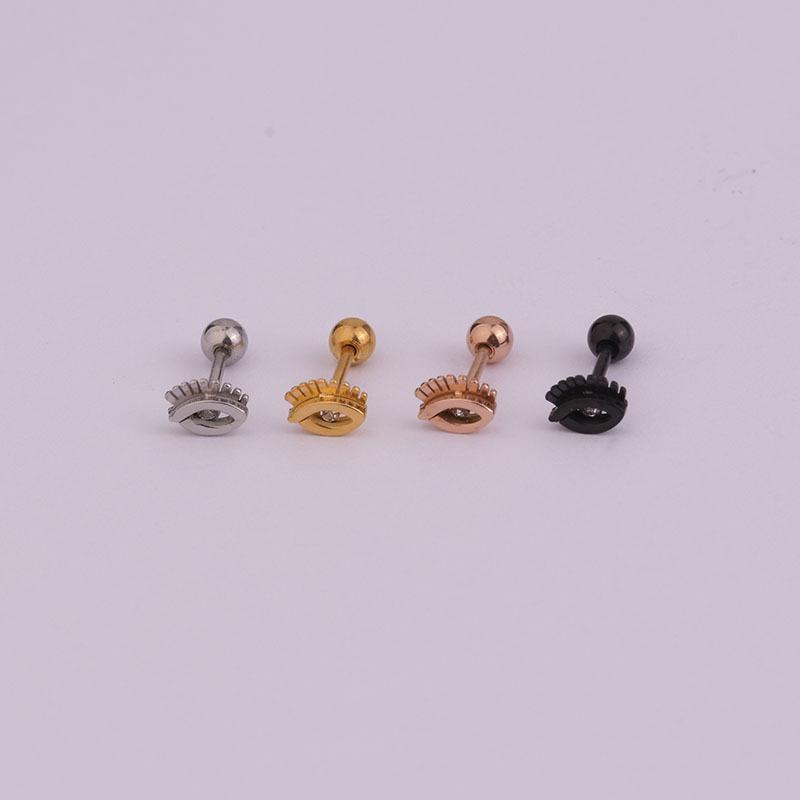 Vogue Small Cartilage Stainless Steel 2022 New 1PC 20G Trend Screw Back Piercing Jewelry Stud Earring Charming