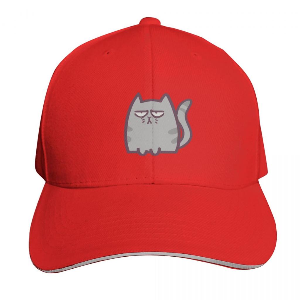 Annoyed Cartoon Cat Baseball Cap Hip Hop Golf Hat Unisex Anime Hat fun hats Unisexs Luxury Womens