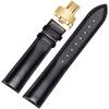 Calfskin Watch Strap Men's and Women's Cowhide Leather Belt Butterfly Buckle Accessories Wear-Resistant Black Universal 14mm 16mm 20mm 22mm 24mm