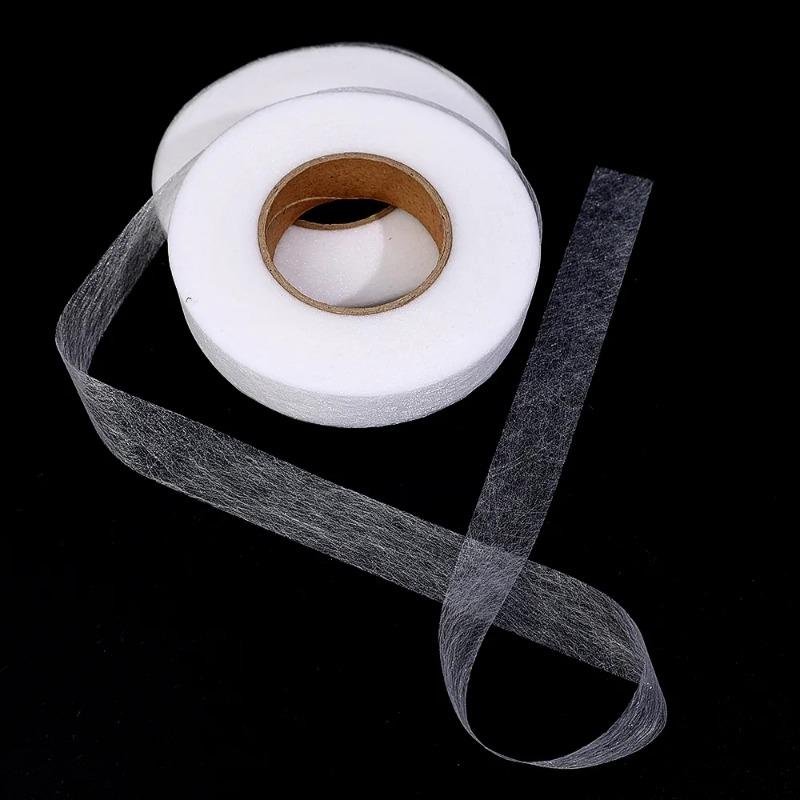 60M Double-sided Non-woven Interlining Adhesive Tape Iron On Hem Tape Edge Shorten Repair Pants For Hats Clothes DIY Sewing Tool