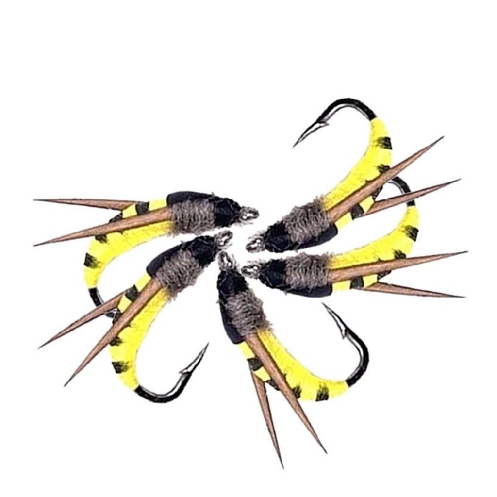 10/15/20/25 шт., реалистичная желтая мотыльковая мушка для форелевых мух, рыболовная приманка, искусственная приманка для насекомых, приманка для рыбалки