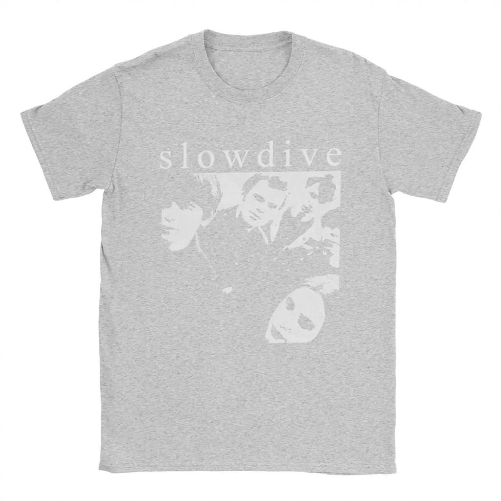 Мужская футболка Slowdive Photo Vintage Pure Cotton Tees Футболки с коротким рукавом Круглый воротник Одежда Оригинал