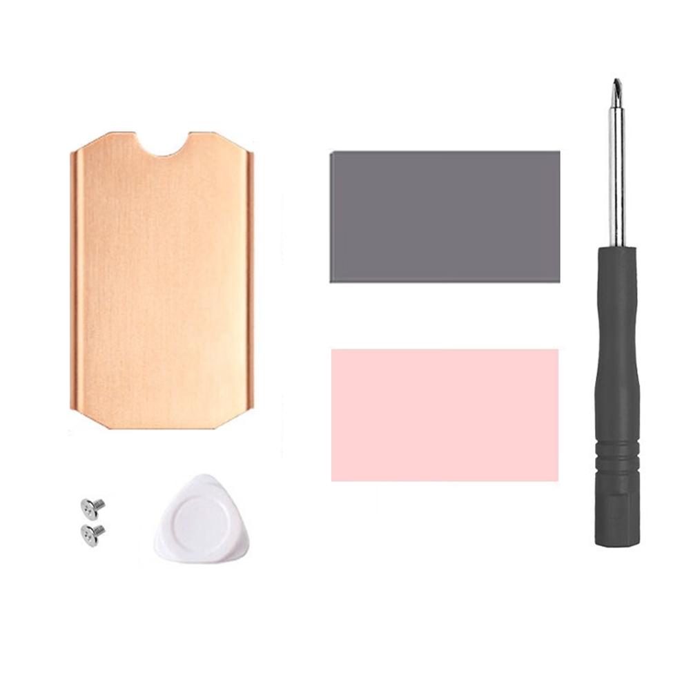 Hard Disk Heat Sink Copper Lightweight Solid State Disk Radiator 0.5mm 401W Antioxidant Set  for M.2 2242 2280 NVMe SSD