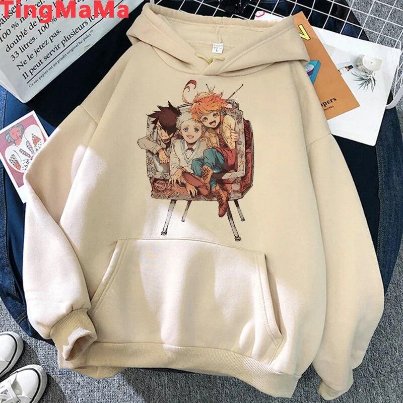 The Promise Neverland Hoodies Unisex Harajuku Y2k Aesthetic Anime Graphic Unisex Sweatshirts Anime Korea Unisex Hoodie