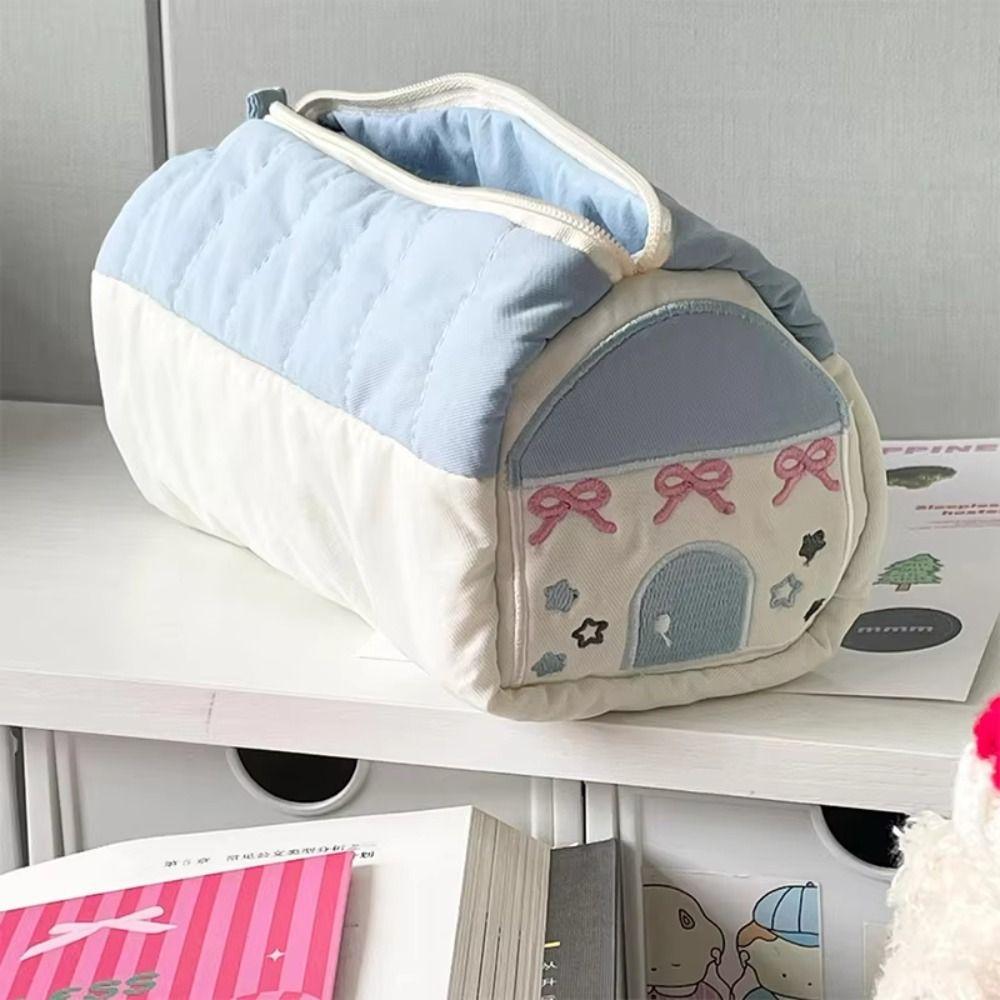 Пеналы в форме домика большой емкости, симпатичные школьные косметические сумки для школьников