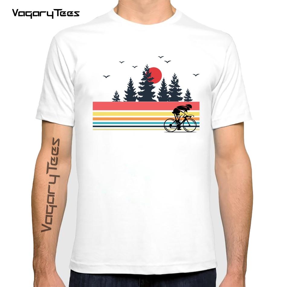 Bicycles MTB Print T Shirt Summer Men T-shirt Downhill Biking Print Casual Heartbeat Stimulation Exercise Male Harajuku Tshirt