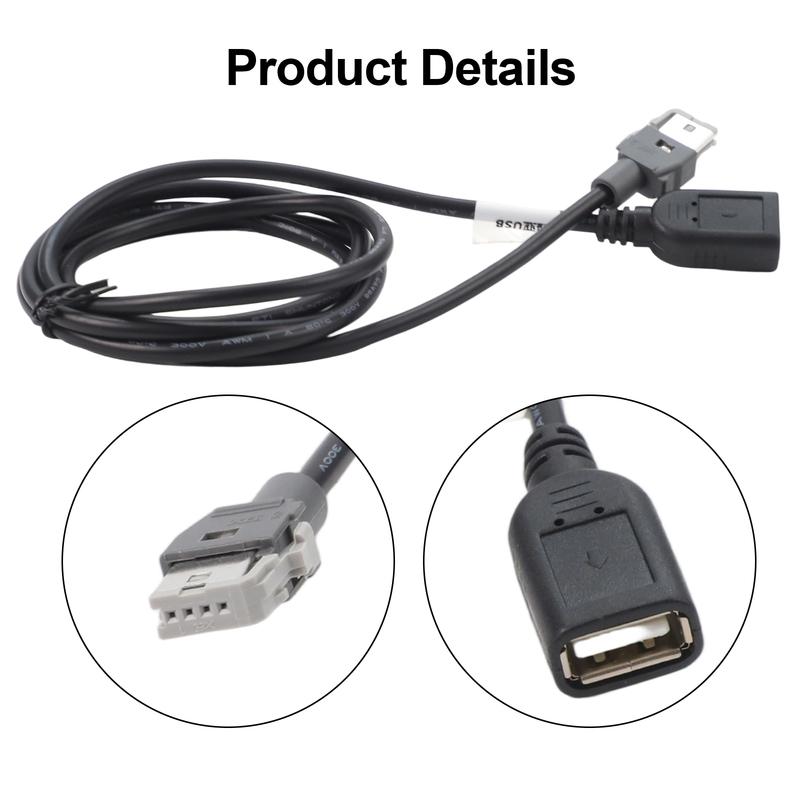 4 Pin USB Connector 4Pin Female Adapter Car tallations ABS Material Non-Deformed Structure Practical Adapter