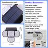 ABS AF004S Solar LED Flood Light for Outdoor Motion Sensor Garden Wall Light Waterproof Remote Control