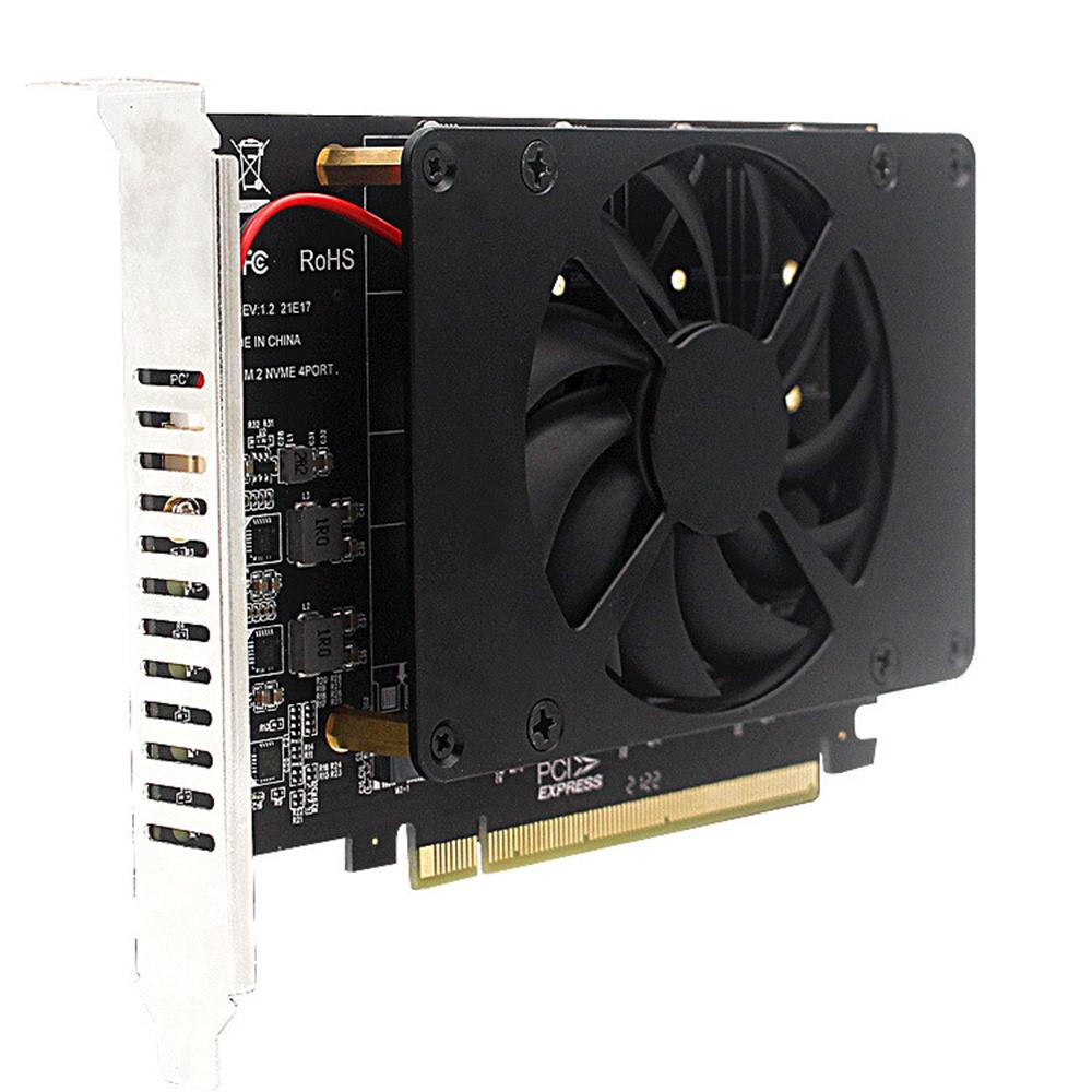 NVME M2 MKEY SSD RAID Array Expansion Adapter Card Motherboard PCIE Split Card