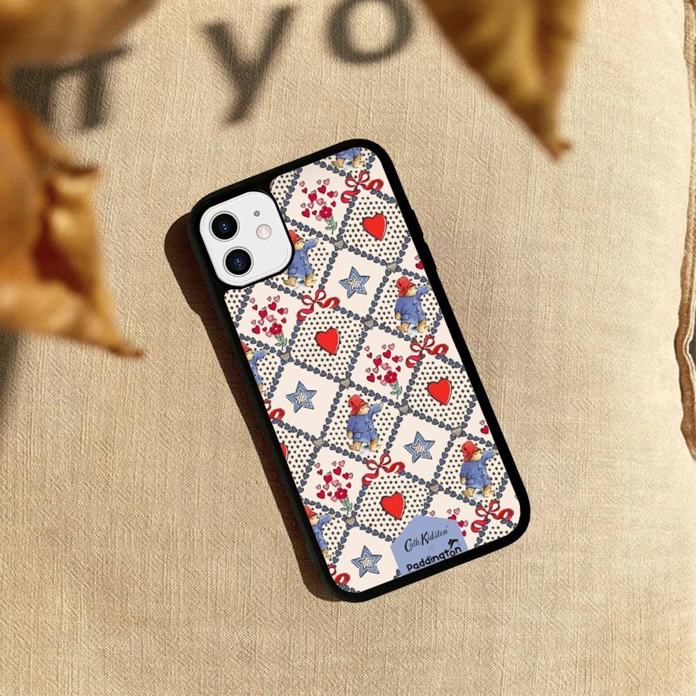 Cute P-Paddingtons Bear PC+TPU Phone Case For IPhone 17 16 15 14 13 12 11 Pro Max Plus Kawaii Cartoon Cover