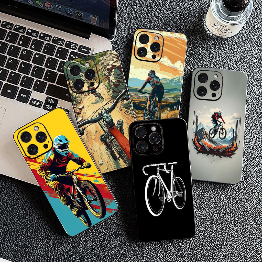 Чехол для Apple iPhone 17 Pro XS Max Air 6 7 8 Plus 5 + SE 2022 SE2 16E 8+ Корпус Чехол для телефона Горный велосипед Автомобиль Велоспорт Искусство