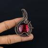Red Flash Labradorite Pendant, 999 Copper Wire Wrapped Jewelry, Gemstone Jewelry Pendant, Handmade Wedding Gift Jewelry