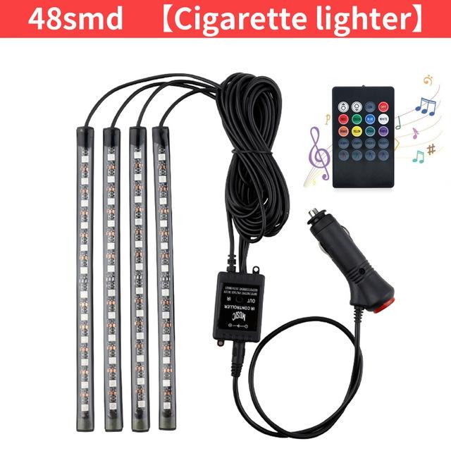 Car Interior Decorative Lamps Strips Atmosphere Lamp Cold Light Decorative Dashboard Console Auto LED Ambient Lights Party Lamps