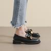 Модные туфли Frontier Platform Loafers Spring Versatile Bow Single Shoes One Pedal British Style Small Leather Shoes