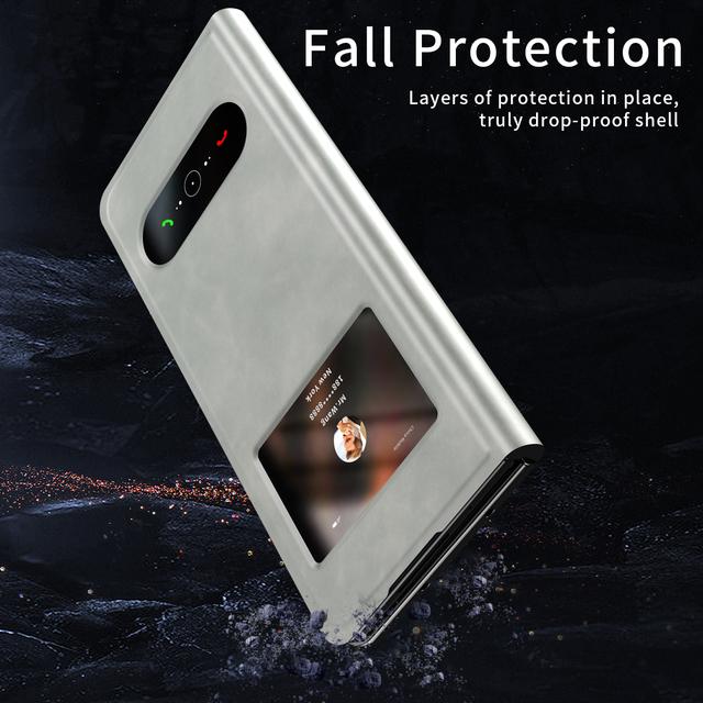 Slim Business Leather Mobile Phone Bag Case For Samsung Galaxy Z Fold4 Fold 4 5g Fold3 Fold 3 2 Fold2 Anti -Drop Fashion Cover