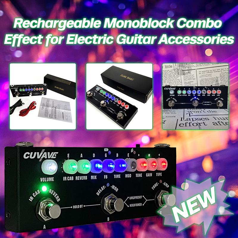 Гитарный эффектор, перезаряжаемый моноблок, комбинированный эффект для аксессуаров для электрогитары