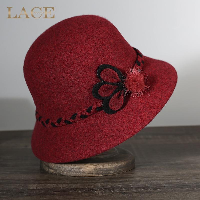 Шапки для женщин среднего возраста и пожилых женщин, осенне-зимние шерстяные шапки-лопатки, цилиндры, толстые теплые шапки для рыбаков для мам