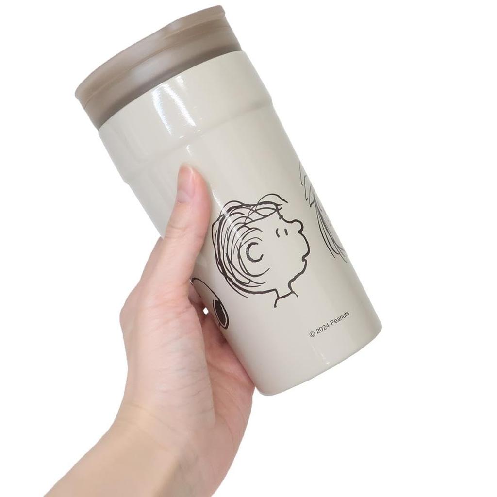 Kamio Japan Snoopy 2WAY Tumbler DIRECTION с внутренней чашкой для холодных и горячих напитков 218871