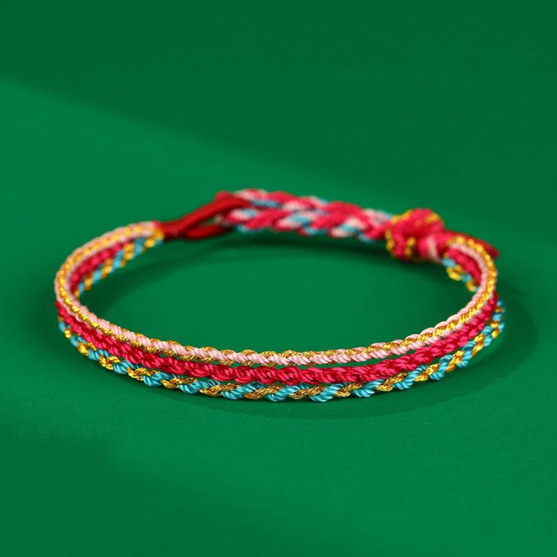 Noter New Chinese Style Good Luck String Bracelet Women Men Handmade Adjustable Meditation Healing Rope Braslet Leisure Pulseria