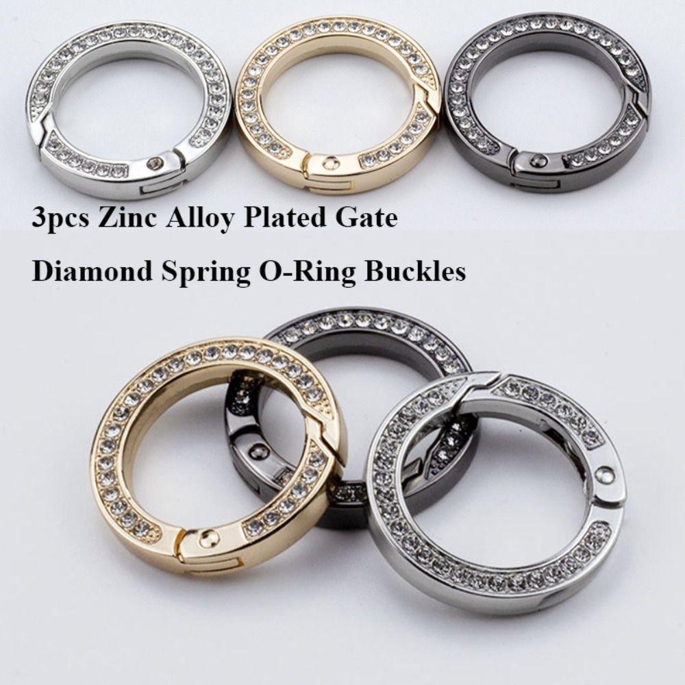 3 шт. Круглые пружинные пряжки-кольца 35 мм Пряжка для сумки/ремня Нажимной триггер Кошельки Сумки Пряжки