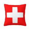 Custom Flag Of Switzerland Cushion Covers Soft Modern Throw Pillow Case for Sofa Home Decor