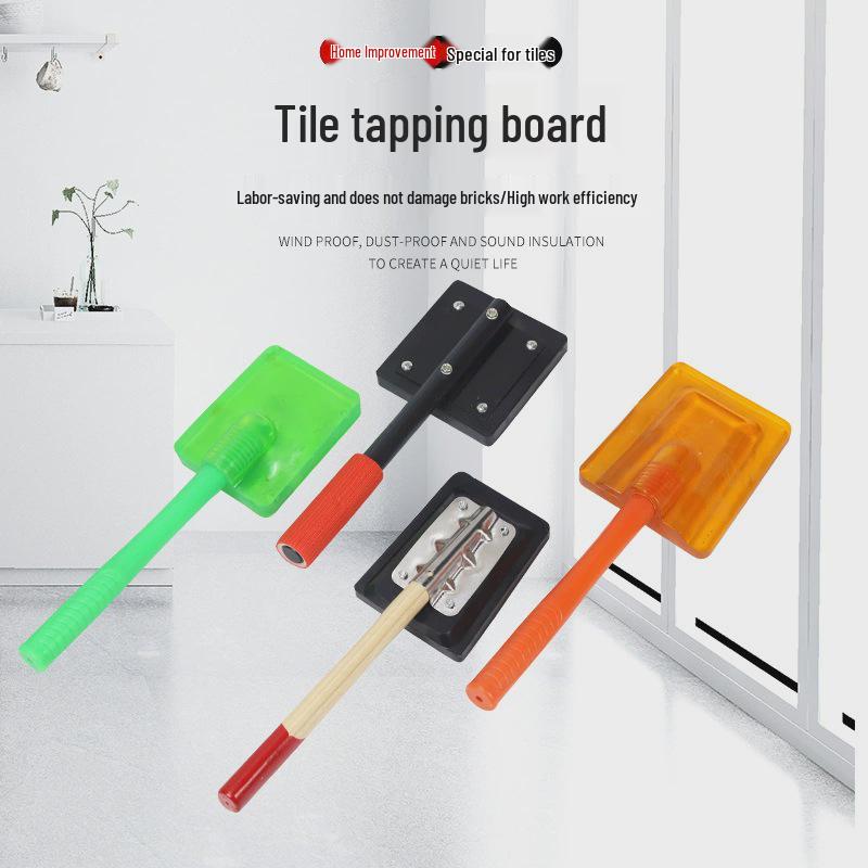 Heavy-Duty Rubber Tile Tapping Hammer for Flooring and Paving