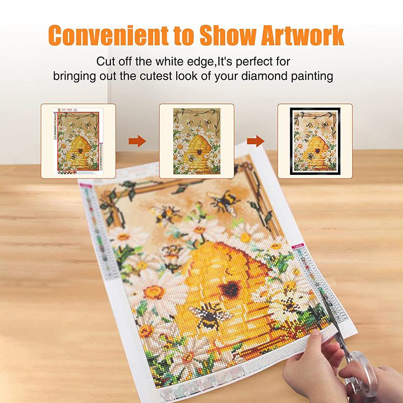 30x40 см Магнитная фоторамка Diamond Art Рамка ПВХ Черная Картина Картины Сертификаты Демонстрационная рамка Домашний Офис Настенный Декор