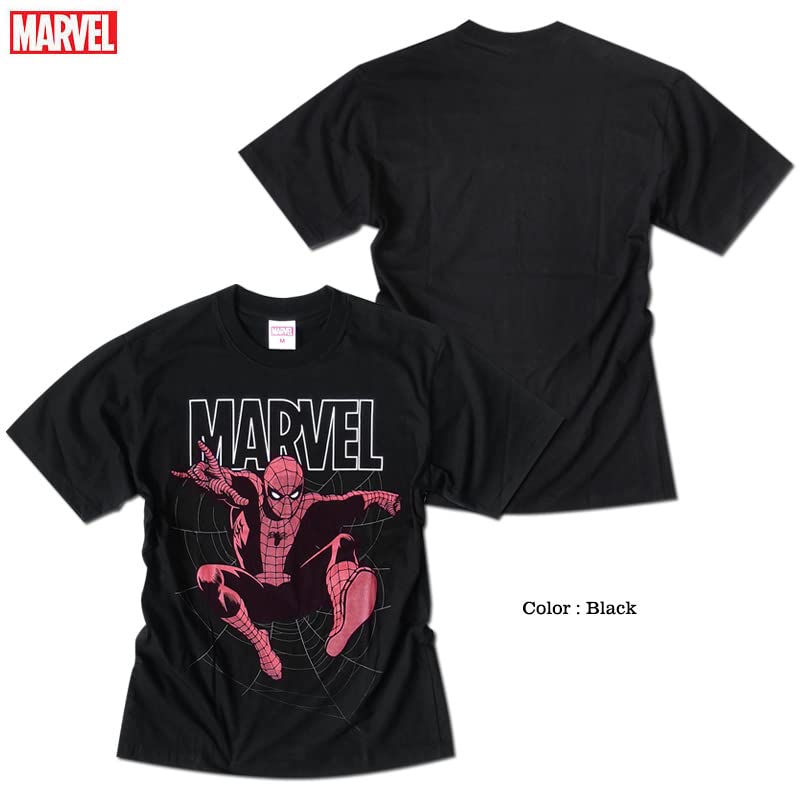 EVERSOUL Marvel Avengers Captain America Venom Short Sleeve T-Shirt, Men's Black, Size L [Parallel Import]