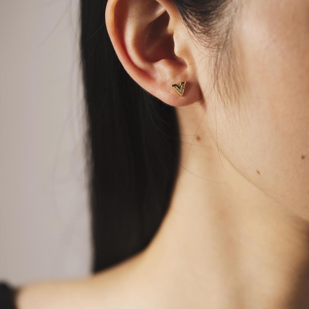 ANDYWEN Серьги-гвоздики из стерлингового серебра 925 пробы, золото, V, циркон, CZ, зажимы для пирсинга, женские роскошные ювелирные изделия, 2023, хрустальные драгоценности