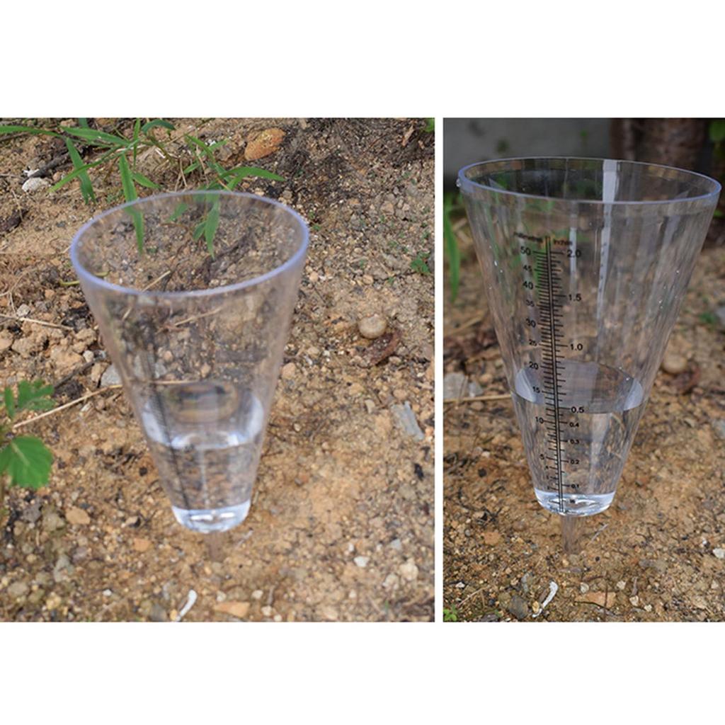 Clear Plastic Cone Rain Gauge Innovative Garden Rain Measurement Cup for Beginner Starter Gardening Plant Growing