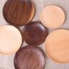 Round Black Walnut Wooden Tray for Breakfast, Pastry, Fruit, and Snacks