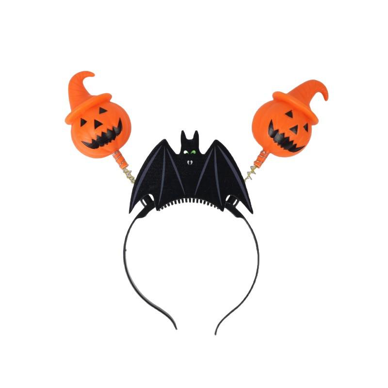 Luminous Halloween Pumpkin & Horn Headband for Kids & Adults