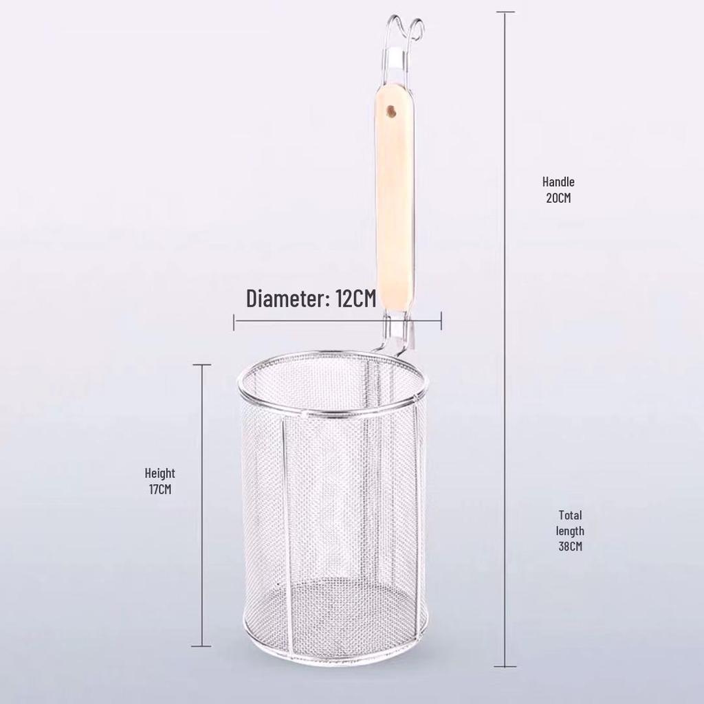 304 Stainless Steel Noodle and Soup Skimmer, Vegetable Strainer, Hot Pot Skimmer, Fine Mesh Strainer.